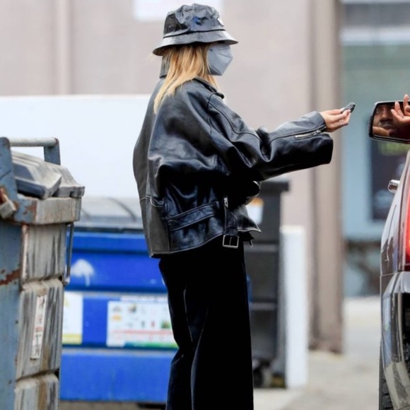 SAINT LAURENT STYLE LEATHER JACKET - Picture 2 of 6